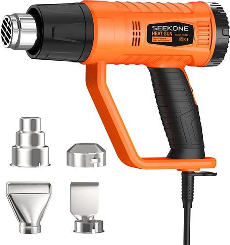 SEEKONE 1800W Professional Heat Gun is Powerful enough to be applied in different occasions & different needs appropriately Variable Temperature Control. . Seekone heat gun